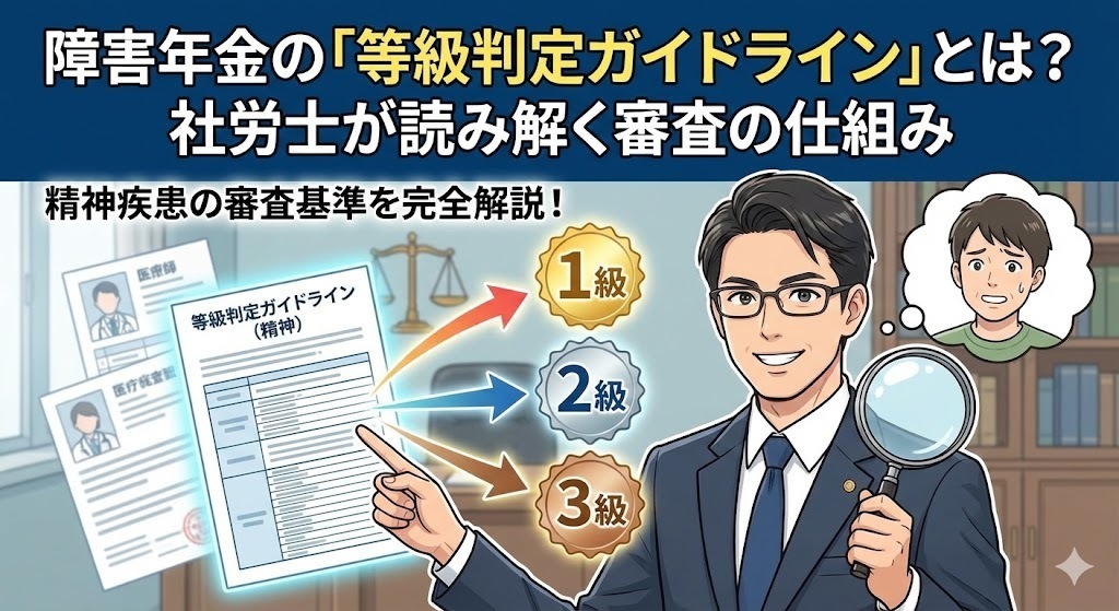 障害年金の「等級判定ガイドライン」とは？社労士が読み解く審査の仕組み