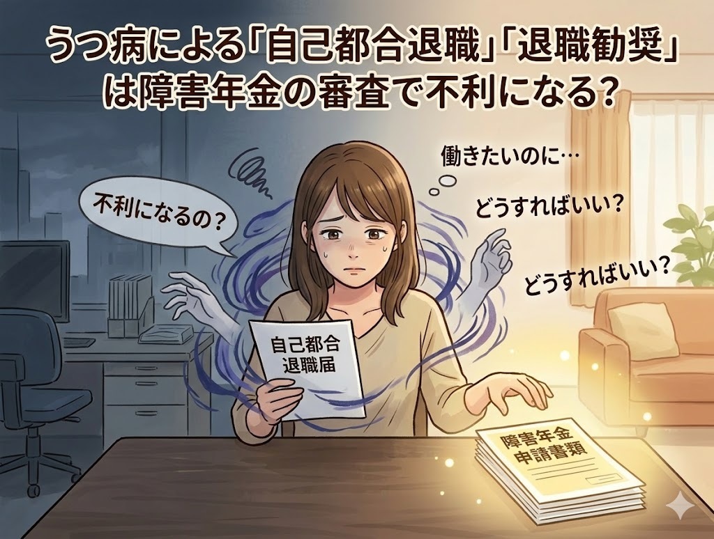 うつ病による「自己都合退職」「退職勧奨」は障害年金の審査で不利になる？