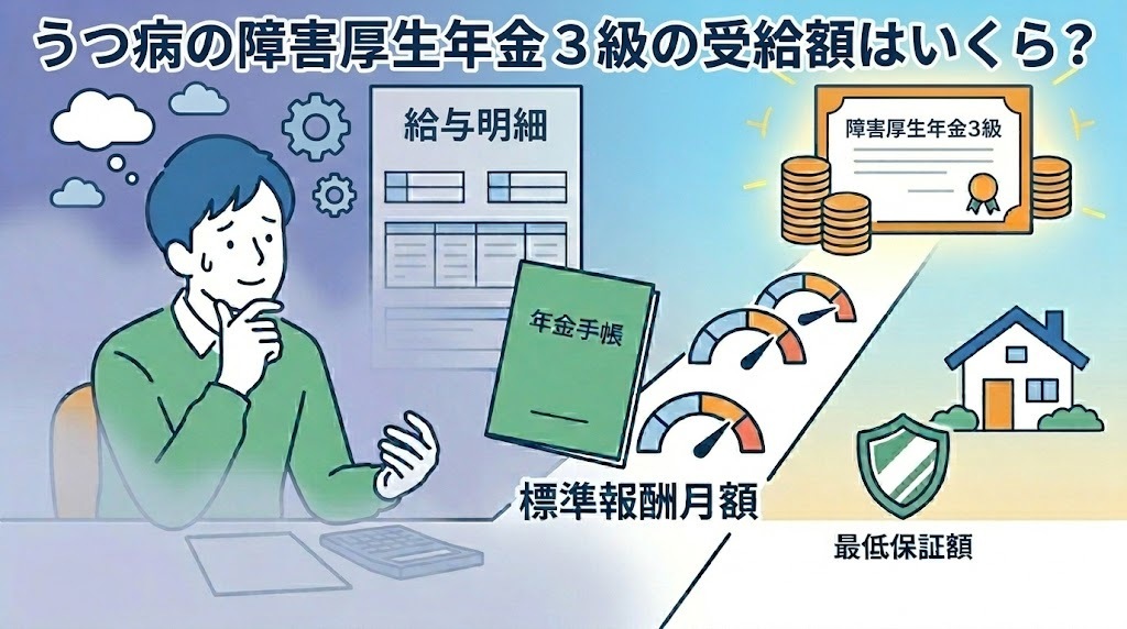 うつ病の障害年金３級の受給額はいくら？