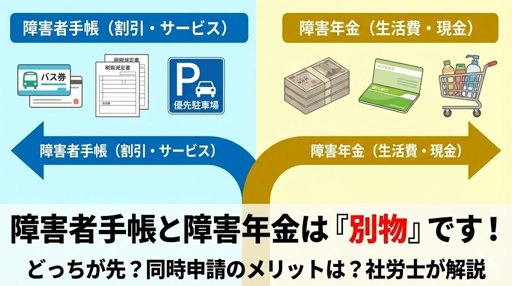 障害者手帳と障害年金は「別物」です！