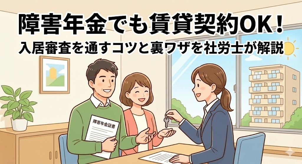 障害年金でも賃貸契約OK！入居審査を通すコツと裏ワザを社労士が解説