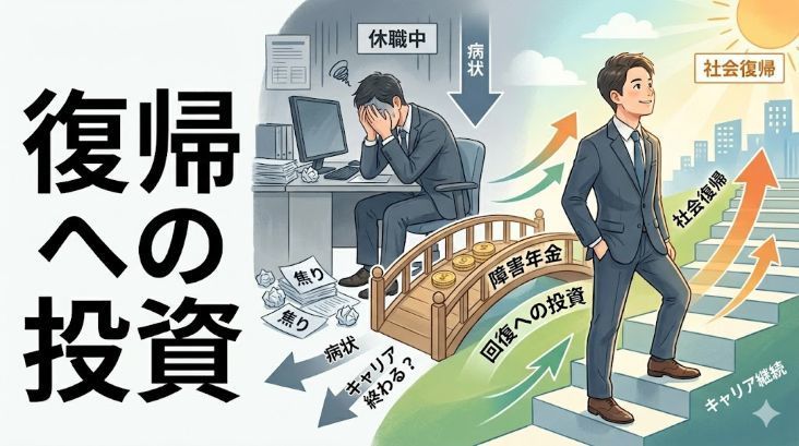 障害年金をもらうとキャリアが終わる？うつ病で休職中の会社員が「復帰への投資」にすべき理由