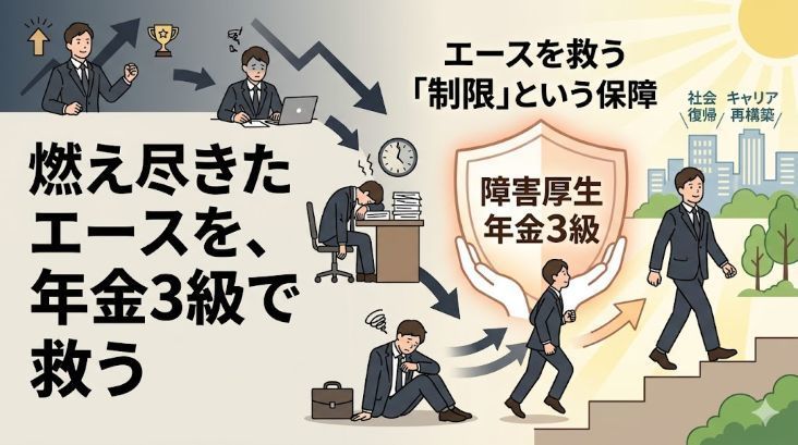 エース社員が突然「燃え尽き症候群」で休職…。激務の反動で動けない会社員を救う障害厚生年金「3級」