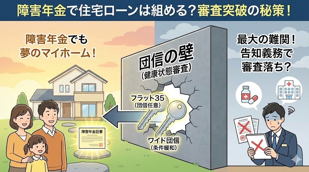 障害年金で住宅ローンは組める？審査突破の秘訣！