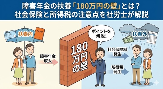 障害年金の扶養「180万円の壁」とは？社会保険と所得税の注意点を社労士が解説