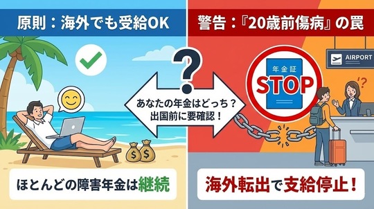 海外に移住しても障害年金はもらい続けられる？「20歳前傷病」だけが陥る支給停止の罠