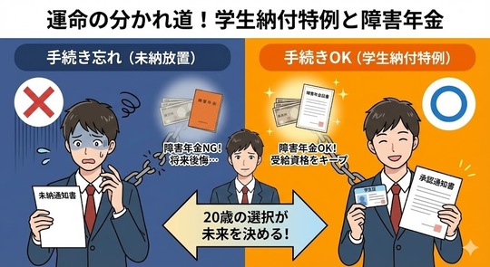 運命の分かれ道！学生納付特例と障害年金