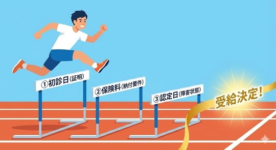 障害年金をもらうための「3つの条件」