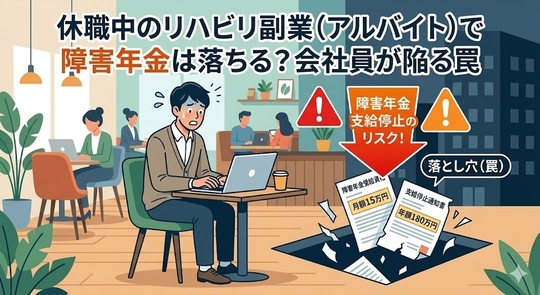 休業中のリハビリ副業（アルバイト）で障害年金は落ちる？会社員が陥る罠