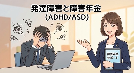 発達障害（ADHD・ASD）の仕事の悩みと障害年金のサポート｜社労士の無料相談イメージ