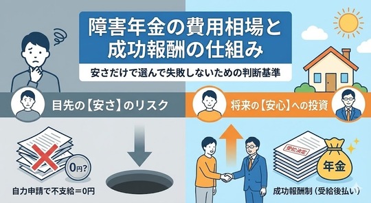 障害年金の費用相場と成功報酬の仕組み