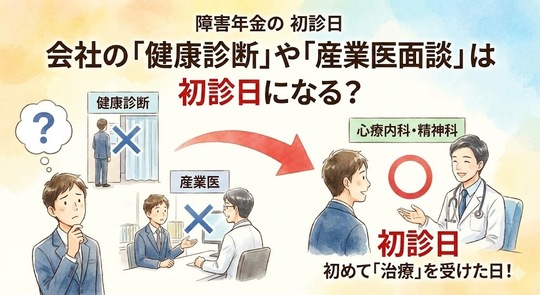会社の「健康診断」や「産業医面談」は初診日になる？